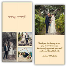 Press Printed Cards/Folded Card/Thank You Cards/Spine On Top/005 Square