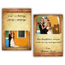 Press Printed Cards/Folded Card/Thank You Cards/Spine On Top/033 Landscape