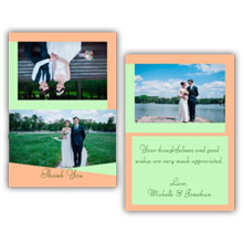 Press Printed Cards/Folded Card/Thank You Cards/Spine On Top/012 Landscape