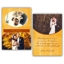 Press Printed Cards/Folded Card/Thank You Cards/Spine On Top/011 Landscape