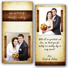 Press Printed Cards/Folded Card/Thank You Cards/Spine On Top/028 Square