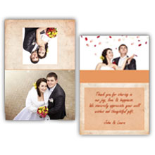 Press Printed Cards/Folded Card/Thank You Cards/Spine On Top/027 Landscape